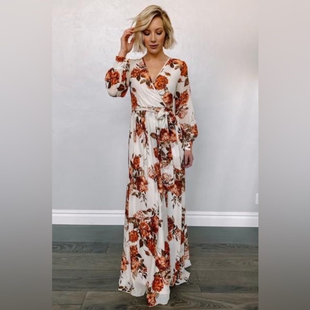 Baltic Born Lydia Fall Floral Maxi Dress, New With Tags
